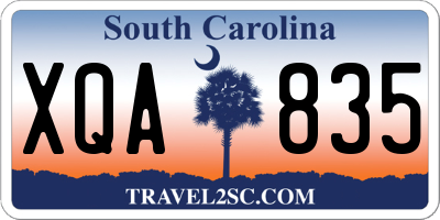 SC license plate XQA835