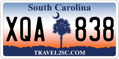 SC license plate XQA838