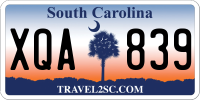 SC license plate XQA839