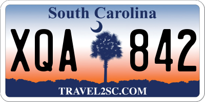 SC license plate XQA842