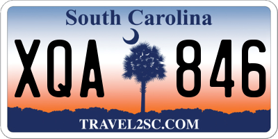 SC license plate XQA846