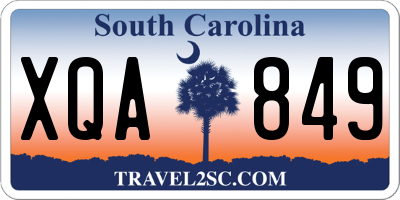 SC license plate XQA849