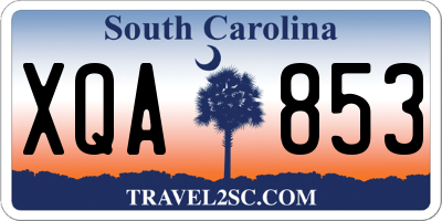 SC license plate XQA853