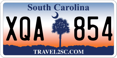 SC license plate XQA854