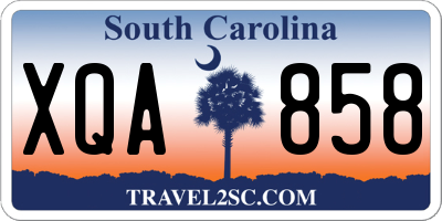 SC license plate XQA858