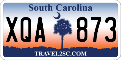 SC license plate XQA873