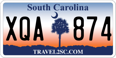 SC license plate XQA874