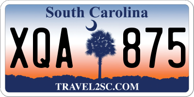 SC license plate XQA875