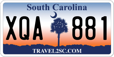 SC license plate XQA881