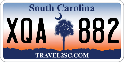 SC license plate XQA882