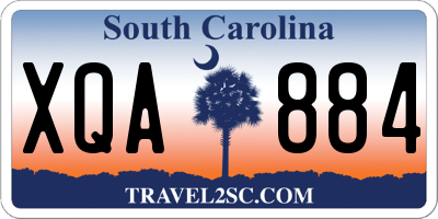 SC license plate XQA884