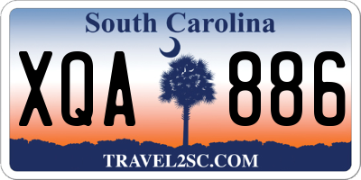 SC license plate XQA886