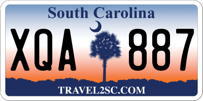 SC license plate XQA887