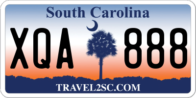 SC license plate XQA888