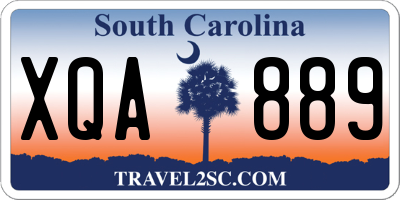 SC license plate XQA889