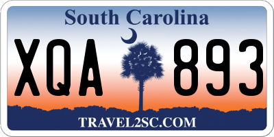 SC license plate XQA893