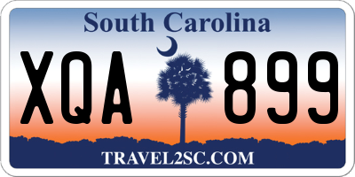 SC license plate XQA899
