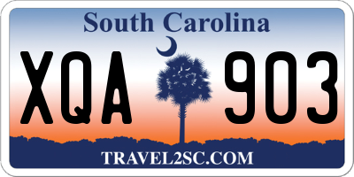 SC license plate XQA903