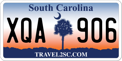 SC license plate XQA906