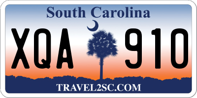 SC license plate XQA910