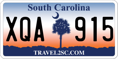 SC license plate XQA915