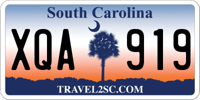 SC license plate XQA919