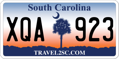 SC license plate XQA923