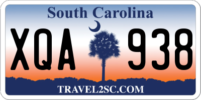 SC license plate XQA938