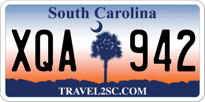 SC license plate XQA942