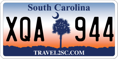 SC license plate XQA944