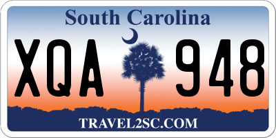 SC license plate XQA948