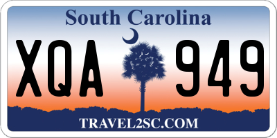 SC license plate XQA949