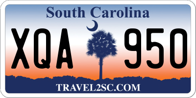 SC license plate XQA950