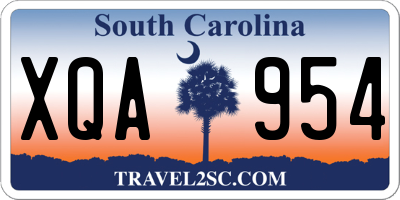 SC license plate XQA954