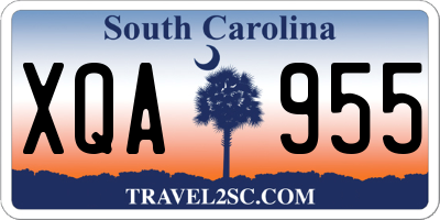 SC license plate XQA955