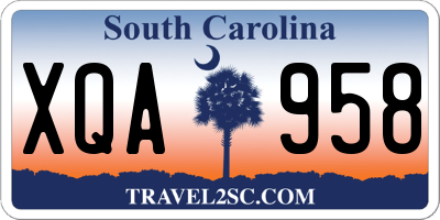 SC license plate XQA958