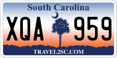 SC license plate XQA959