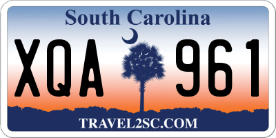 SC license plate XQA961