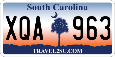 SC license plate XQA963