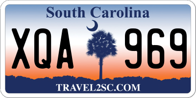 SC license plate XQA969