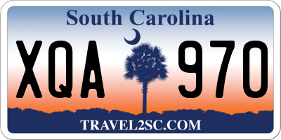 SC license plate XQA970