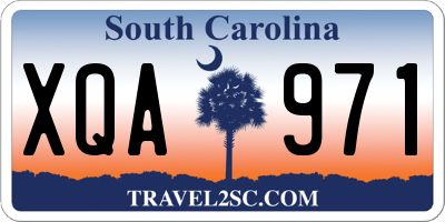 SC license plate XQA971