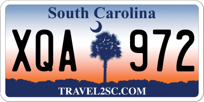 SC license plate XQA972