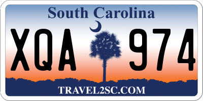 SC license plate XQA974