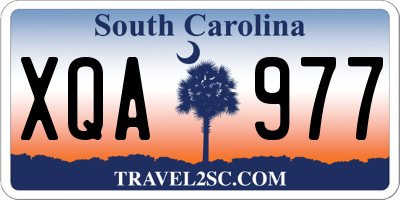 SC license plate XQA977