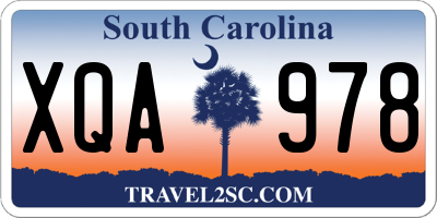 SC license plate XQA978