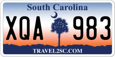 SC license plate XQA983