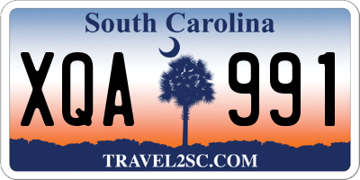 SC license plate XQA991