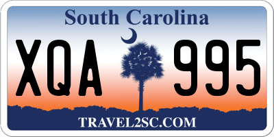 SC license plate XQA995