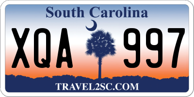 SC license plate XQA997